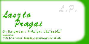 laszlo pragai business card